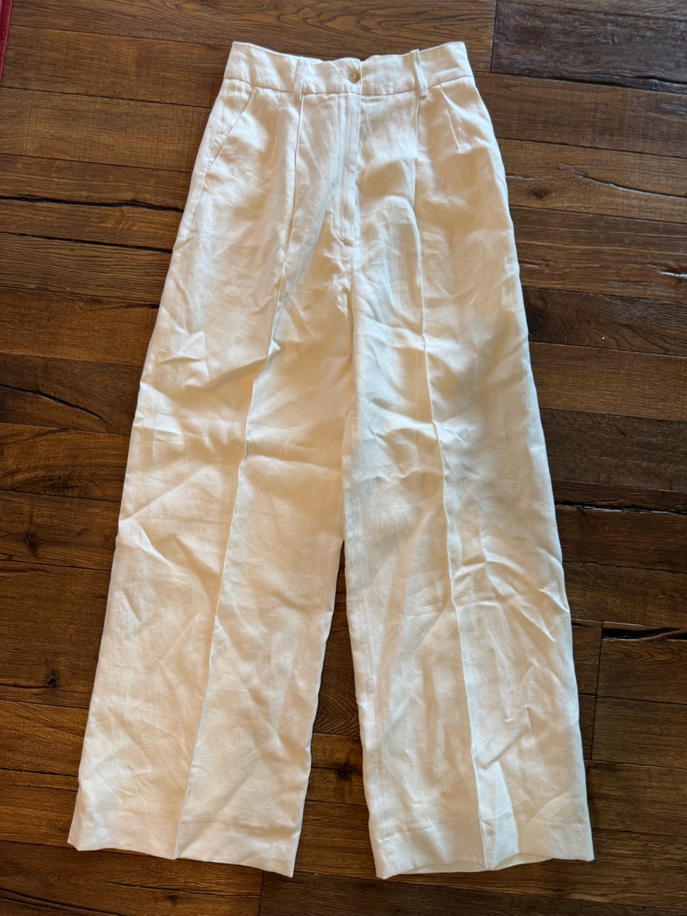 Loulou Studio Cream Linen Pant